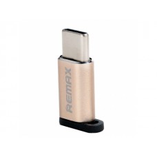 Переходник Remax RA-USB1 MicroUSB to Type-C Gold