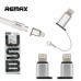 Переходник Remax Visual RA-USB2 MicroUSB to lightning Gold