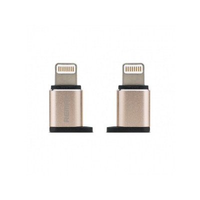 Переходник Remax Visual RA-USB2 MicroUSB to lightning Gold