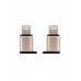 Переходник Remax Visual RA-USB2 MicroUSB to lightning Gold