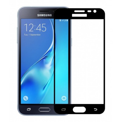 Защитное стекло Full Cover для Samsung Galaxy J3 2016 Черное