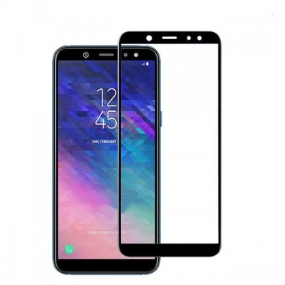 Защитное стекло Full Cover для Samsung Galaxy A6 2018/A600 Черное