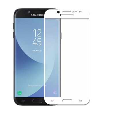 Защитное стекло Full Cover для Samsung Galaxy J3 2016 Белое