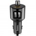 FM-трансмиттер + АЗУ  Hoco E19 Bluetooth Metal Gray
