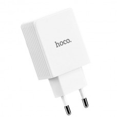 Сетевое зарядное устройство Hoco C34A Platinum intelligent Quick Charge 3.0 (1USB, 2.4A) White
