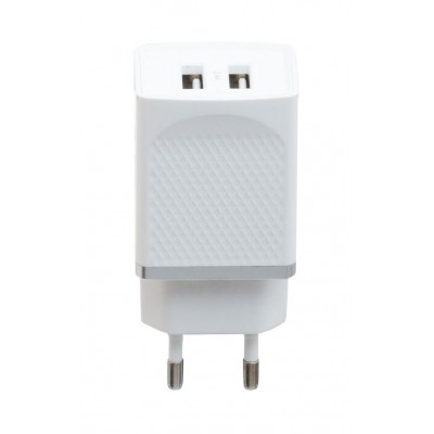 Сетевое зарядное устройство Hoco C43A (2USB, 2.4А) White