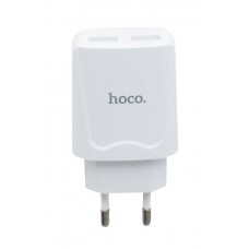 Сетевое зарядное устройство Hoco C52A (2USB, 2.1A) White