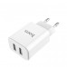 Сетевое зарядное устройство Hoco C62A Victoria (2USB, 2.1А) White