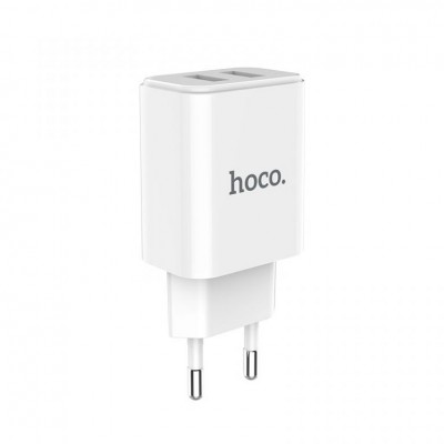 Сетевое зарядное устройство Hoco C62A Victoria (2USB, 2.1А) White