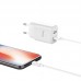 Сетевое зарядное устройство Hoco C62A Victoria c кабелем Type-C (2USB, 2.1A) White