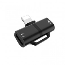 Переходник Hoco LS20 Apple dual lightning digital audio Black