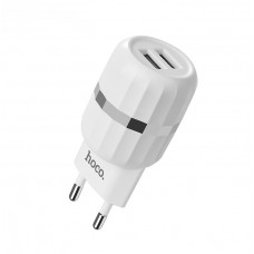 СЗУ Hoco C41A Wisdom (EU) (2USB, 2.4A) White