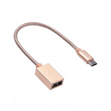 Переходник Hoco UA3 Type-C USB Patch Cord Gold