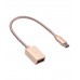 Переходник Hoco UA3 Type-C USB Patch Cord Gold