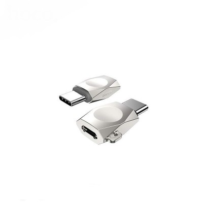 Переходник Hoco UA8 microUSB to Type-C Pearl nicke