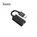 Переходники Hoco LS14 Type-C 2-in-1 audio converter Black