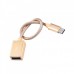 Переходник Hoco UA3 Type-C USB Patch Cord Gold