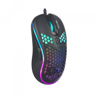 Игровая проводная мышь с подсветкой Xtrike GM-512 USB Wired mouse black