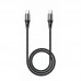Кабель с оплеткой Hoco X50 Exquisito charging data cable Type-C to Type-C 100W (20V, 5A) 1M Black