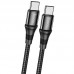 Кабель с оплеткой Hoco X50 Exquisito charging data cable Type-C to Type-C 100W (20V, 5A) 1M Black