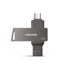 Флешка USAMS US-ZB200 Type-C OTG USB3.0 для MacBook, телефона, ПК Rotatable High Speed Flash Drive 64G