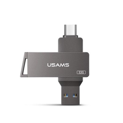 Флешка USAMS US-ZB200 Type-C OTG USB3.0 для MacBook, телефона, ПК Rotatable High Speed Flash Drive 32G
