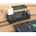 Удлинитель сетевой Hoco DC15 2500W 2 метра 3 EU розетки + 4USB + Type-C QC3.0 3A/30W Black