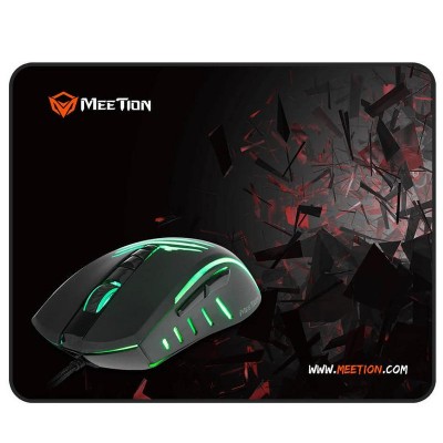 Игровой набор 2 в 1 Meetion MT-C011 Mouse And Mouse Pad Combo мышка и коврик