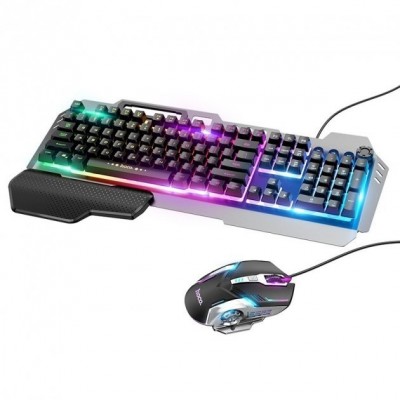 Игровой набор клавиатура и мышка для ПК с RGB подсветкой Hосо GM12 Light and shadow