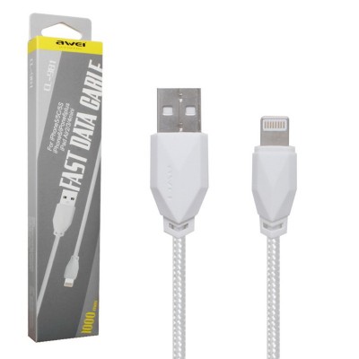 Кабель USB Lightning Awei CL-981 для Apple iPhone White