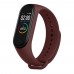 Силиконовый ремешок для фитнес браслета Xiaomi Mi Band 3/4 Wine Red