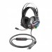 Игровые наушники для ПК Remax RM-810 Wargod Series Gaming Headphone с микрофоном и LED подсветкой Grey