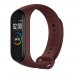 Силиконовый ремешок для фитнес браслета Xiaomi Mi Band 3/4 Wine Red