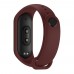Силиконовый ремешок для фитнес браслета Xiaomi Mi Band 3/4 Wine Red