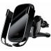 Автодержатель Baseus Rock-solid Electric Holder с беспроводной зарядкой Black