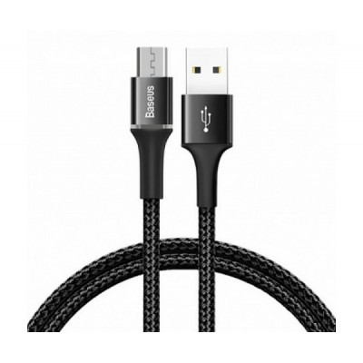 Кабель MicroUSB с оплеткой Baseus halo 2A 2m Black