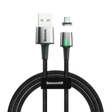 Магнитный кабель Type-C с оплеткой Baseus Zinc Magnetic 3A 1m Black