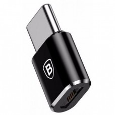 Переходник Baseus Female MicroUSB to Type-C Male Adapter Converter Black