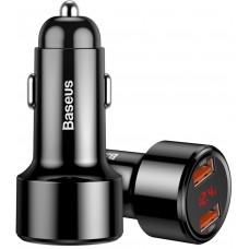Автомобильное зарядное устройство Baseus Magic Series with digital display (2USB, QC3.0) Black