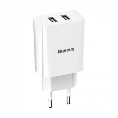 Сетевое зарядное устройство Baseus Speed Mini 2USB 10.5W White