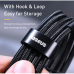 Кабель Type-C to Type-C с оплеткой Baseus Cafule PD2.0 100W flash charging (100W, 20V, 5A) 2m Black