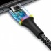 Кабель для iPhone с оплеткой Baseus halo data cable USB For Lightning 2.4A 0.25m Black