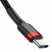 Кабель Type-C to Type-C с оплеткой Baseus Cafule PD2.0 flash charging (20V 3A) 1m Black