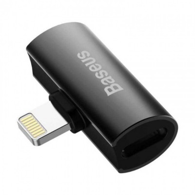 Переходник Baseus L46 Lightning to Dual Lightning digital audio converter Black