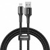 Кабель для iPhone с оплеткой Baseus halo data cable USB For Lightning 2.4A 0.25m Black