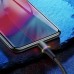 Кабель для iPhone с оплеткой Baseus halo data cable USB For Lightning 2.4A 0.25m Black