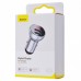 Автомобильное зарядное устройство Baseus Digital Display Dual USB 4.8A 24W Silver