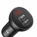 Автомобильное зарядное устройство Baseus Digital Display Dual USB 4.8A 24W Black