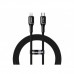 Кабель с оплеткой Baseus halo data cable Type-C to Lightning PD 18W 1m Black
