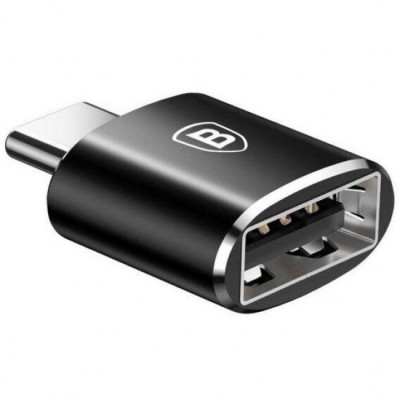 Переходник Baseus Female USB to Type-C Male Adapter Converter Black